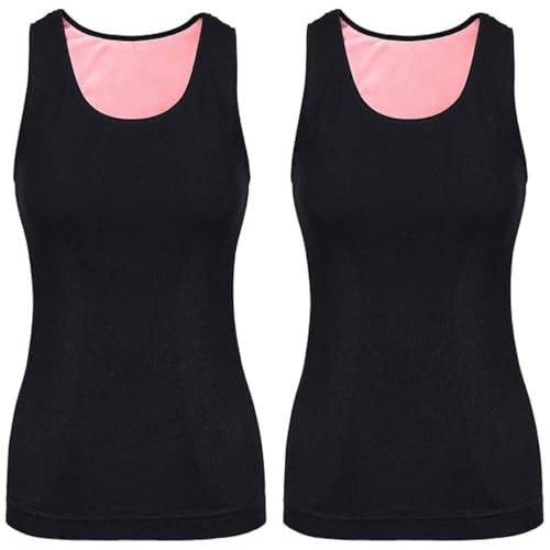 PALAY® Women's Thermal Underwear Tops Fleece Cami Underwear Tops Soft Sleeveless Undershirt Warm Base Layer Vest, Black 2 PCS PALAY® Women's Thermal Underwear Tops Fleece Cami Underwear Tops Soft Sleeveless Undershirt Warm Base Layer Vest, Black 2 PCS
